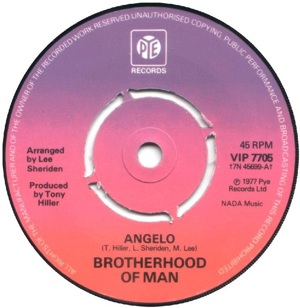 Brotherhood Of Man : Angelo (7", Single)