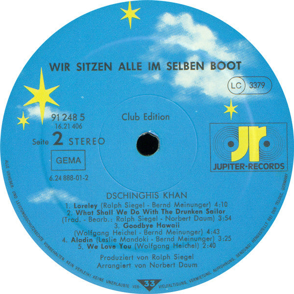 Dschinghis Khan : Wir Sitzen Alle Im Selben Boot (LP, Album, Club)