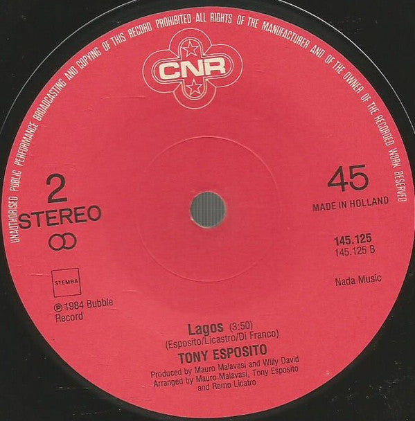 Tony Esposito : Kalimba De Luna (7", Single)