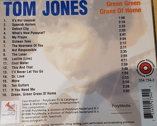 Tom Jones : Green Green Grass Of Home (CD, Comp)