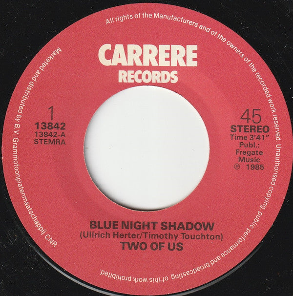 Two Of Us : Blue Night Shadow (7", Single)