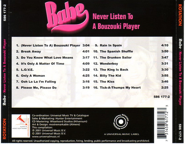 Babe (2) : Never Listen To A Bouzouki Player (CD, Comp)