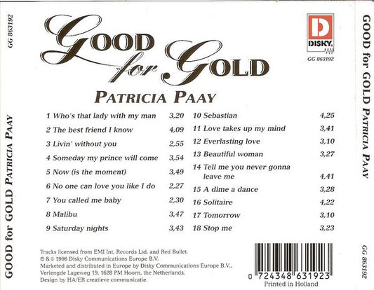 Patricia Paay : Good For Gold (CD, Comp)