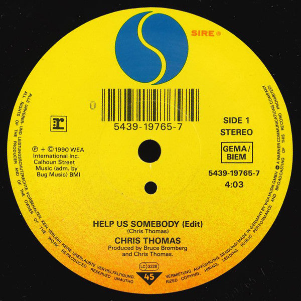 Chris Thomas (9) : Help Us Somebody (7", Single)