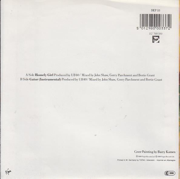UB40 : Homely Girl (7", Single)