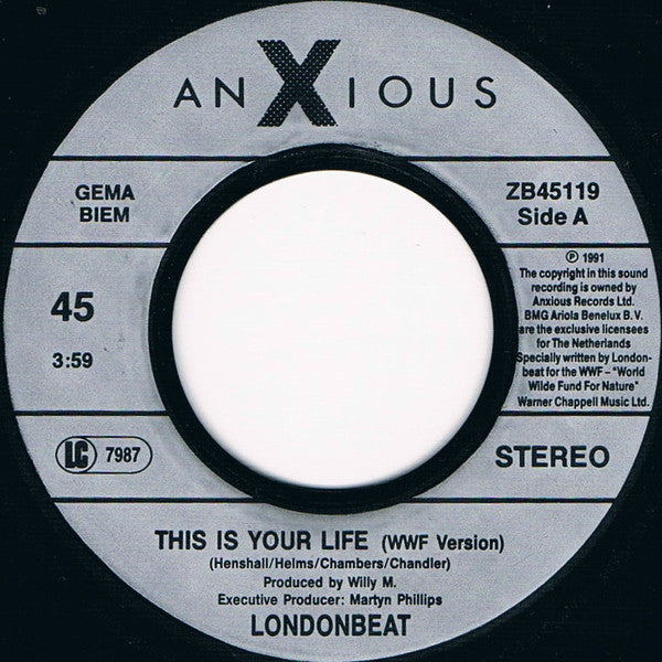 Londonbeat : This Is Your Life (7")