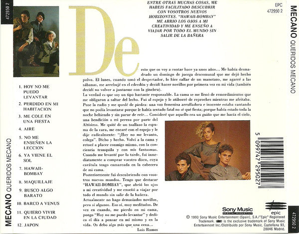 Mecano : Queridos Mecano (CD, Comp)