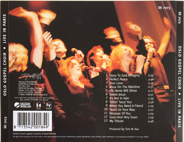 Oslo Gospel Choir : Live In Paris (CD, Album)