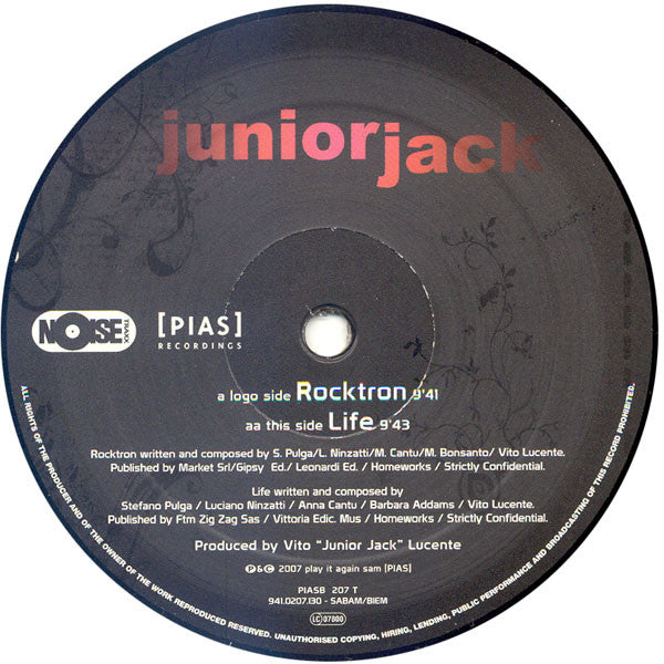 Junior Jack : Rocktron / Life (12")