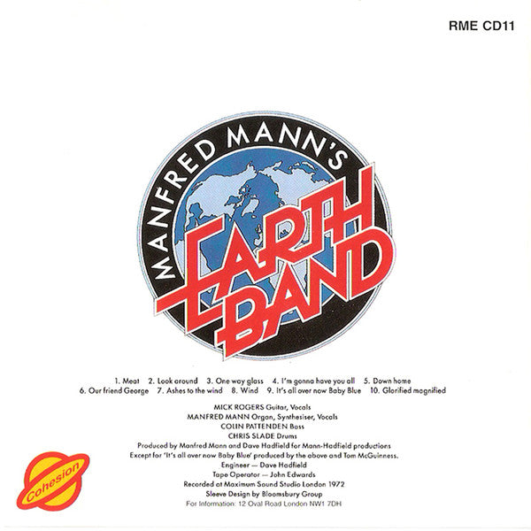 Manfred Mann's Earth Band : Glorified Magnified (CD, Album, RE)