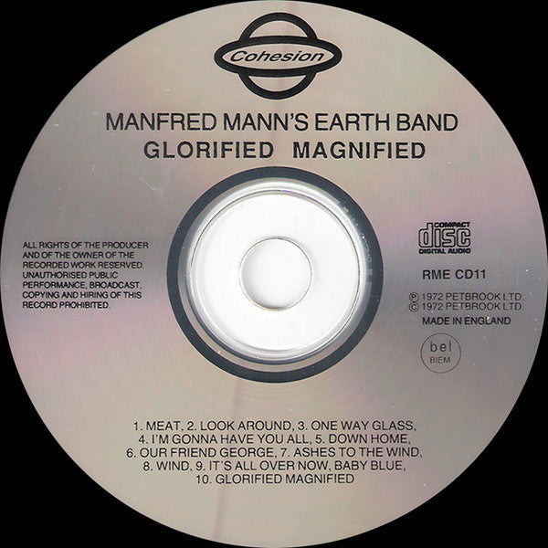 Manfred Mann's Earth Band : Glorified Magnified (CD, Album, RE)
