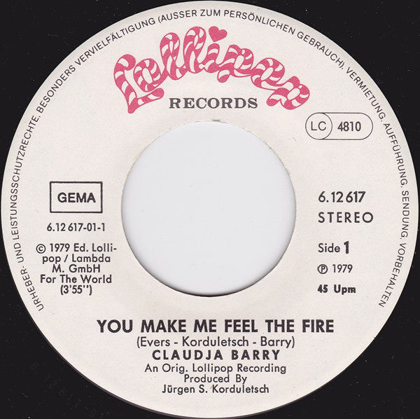Claudja Barry : You Make Me Feel The Fire (7", Single)