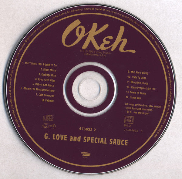 G. Love & Special Sauce : G. Love And Special Sauce (CD, Album)