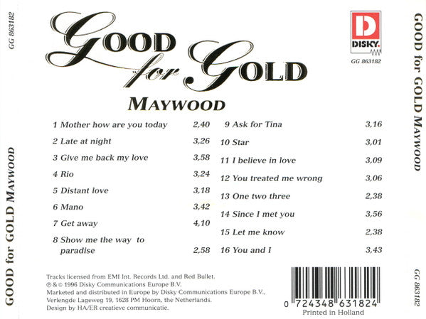 Maywood : Good For Gold (CD, Comp)