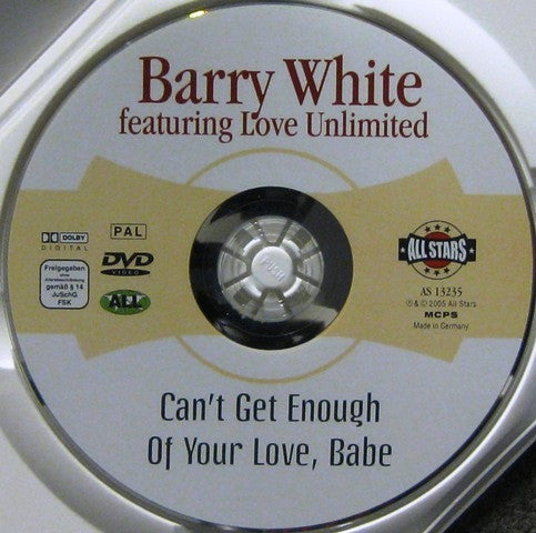Barry White Featuring Love Unlimited : Can't Get Enough Of Your Love Babe - In Concert (DVD-V, PAL)