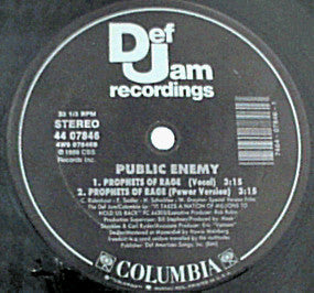 Public Enemy : Don't Believe The Hype / Prophets Of Rage (12")