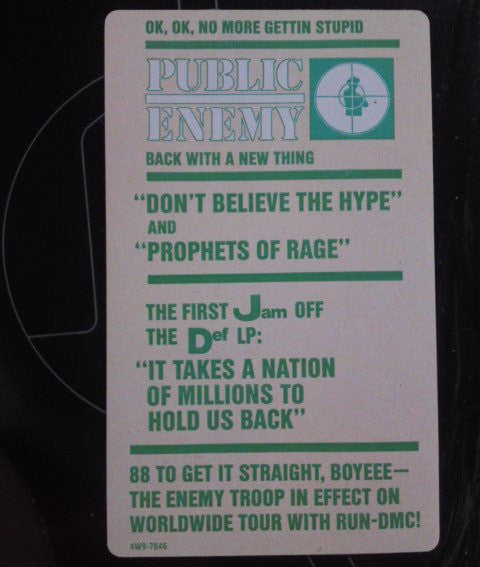 Public Enemy : Don't Believe The Hype / Prophets Of Rage (12")