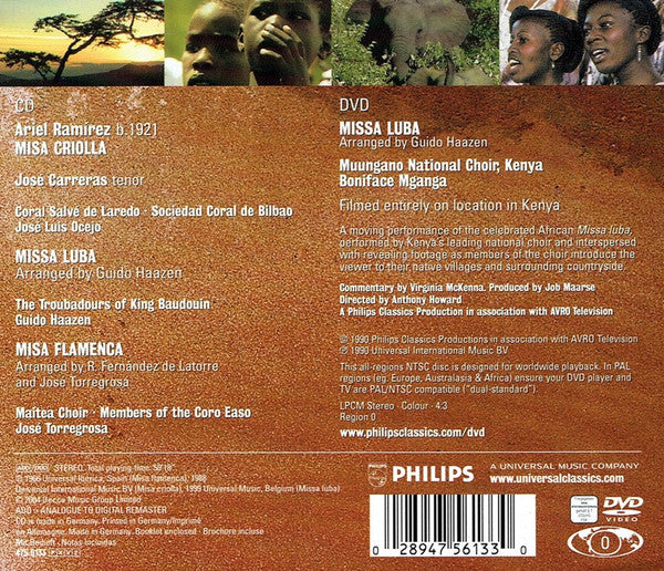 Various : Missa (Missa Luba / Misa Criolla / Misa Flamenca) (CD, Comp + DVD)