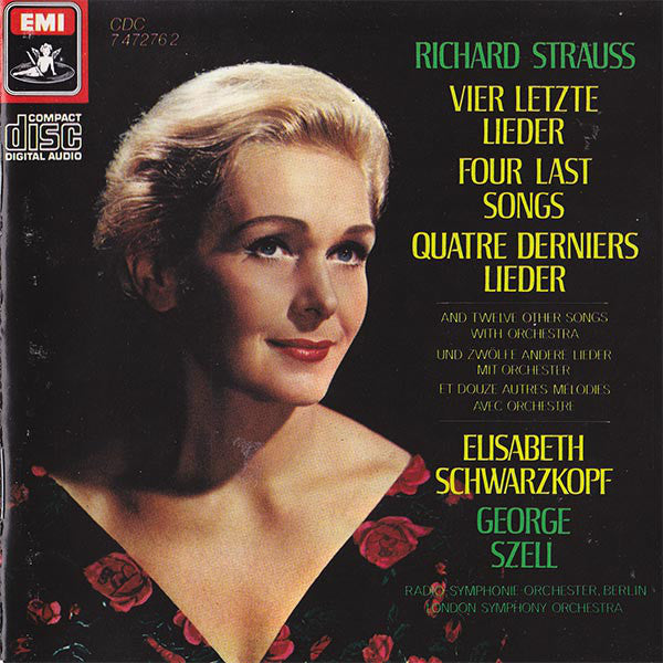 Richard Strauss - Elisabeth Schwarzkopf, George Szell, Radio-Symphonie-Orchester Berlin, London Symphony Orchestra : Vier Letze Lieder (Four Last Songs - Quatre Derniers Lieder) And Twelve Other Songs With Orchestra (CD, Comp)