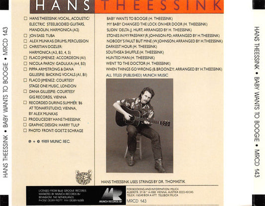 Hans Theessink : Baby Wants To Boogie (CD, Album)