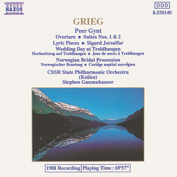 Edvard Grieg - Slovak State Philharmonic Orchestra, Košice, Stephen Gunzenhauser : Peer Gynt - Sigurd Jorsalfar (CD, Album)