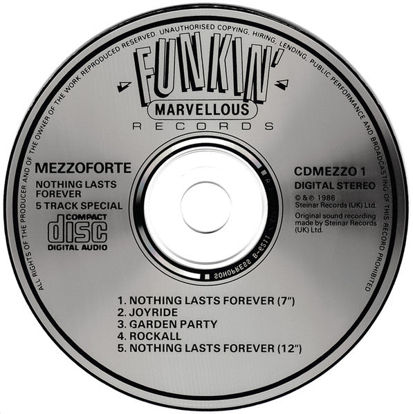 Mezzoforte : Nothing Lasts Forever (CD, Ltd)