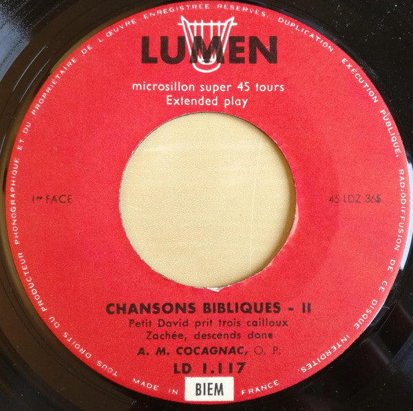 Maurice Cocagnac : Chansons Bibliques 2 (7", EP)