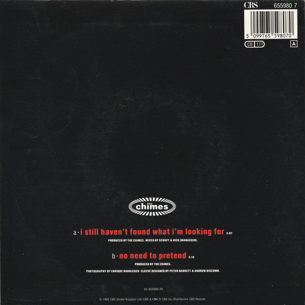 The Chimes : I Still Haven't Found What I'm Looking For (7", Single)