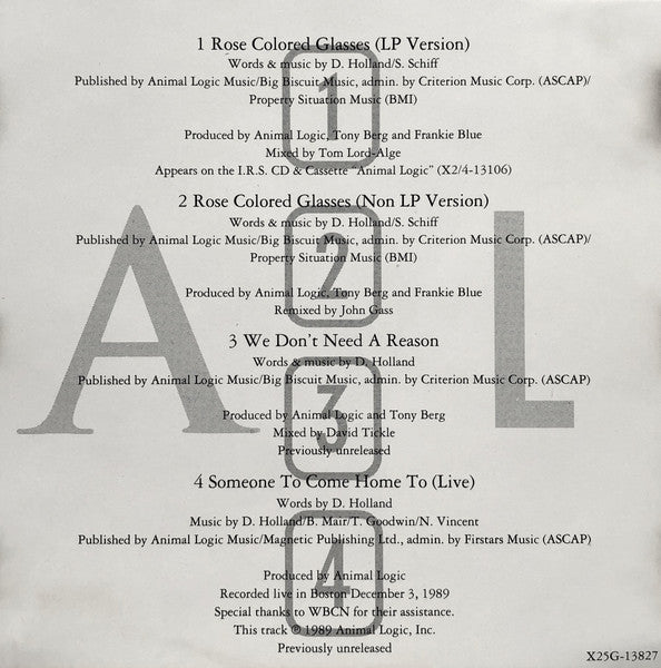 Animal Logic : Rose Colored Glasses (CD, Single)