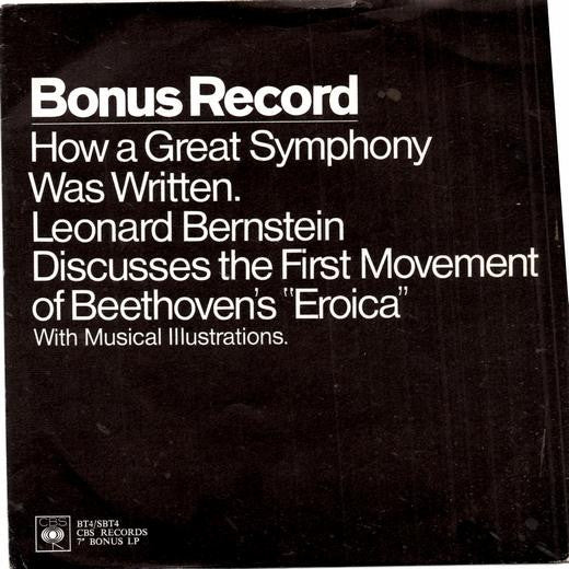 Ludwig van Beethoven - Leonard Bernstein, New York Philharmonic : Eroica Symphony No.3 (LP + 7")