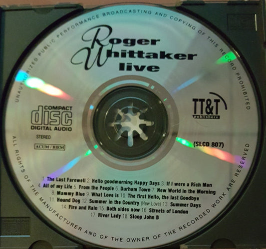 Roger Whittaker : Roger Whittaker Live (CD, Comp)