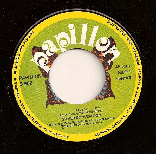 Silver Convention : Save Me (7", Single)