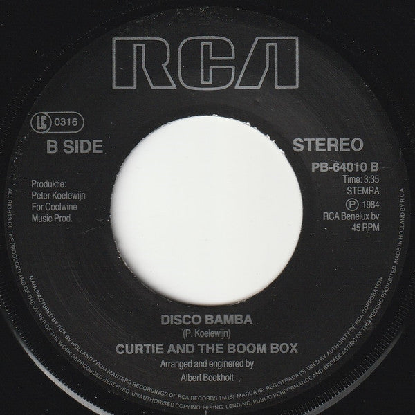 Curtie And The Boombox : Let's Talk It Over In The Ladies' Room (7", Single)