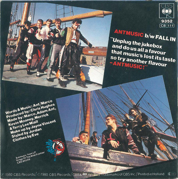 Adam And The Ants : Antmusic (7", Single, Lar)