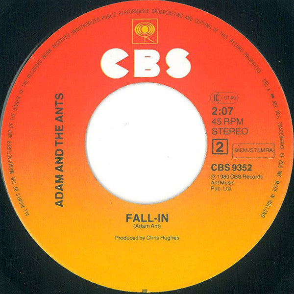 Adam And The Ants : Antmusic (7", Single, Lar)