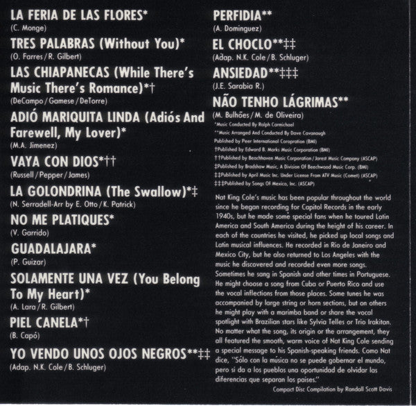 Nat King Cole : Cole Español And More, Vol.2 (CD, Comp, RE)