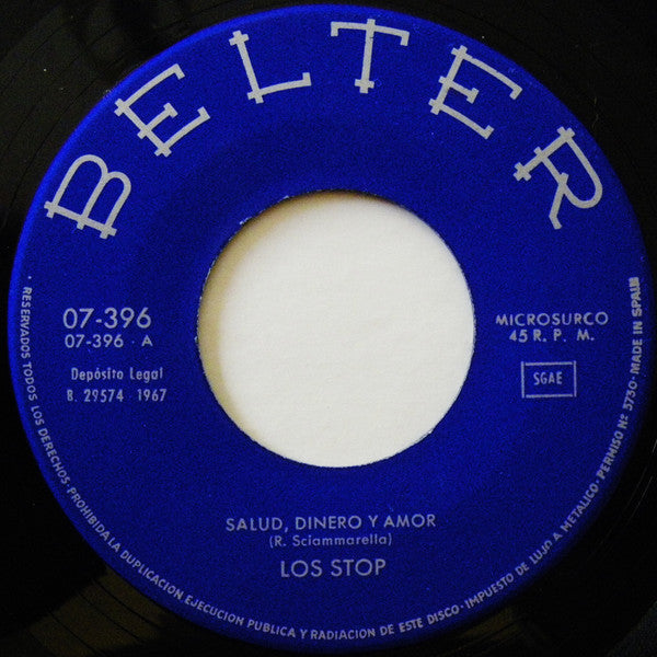 Los Stop : Tres Cosas (Salud, Dinero Y Amor) / El Remo (7", Single, Mono)
