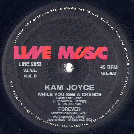 Kam Joyce : While You See A Chance (12")