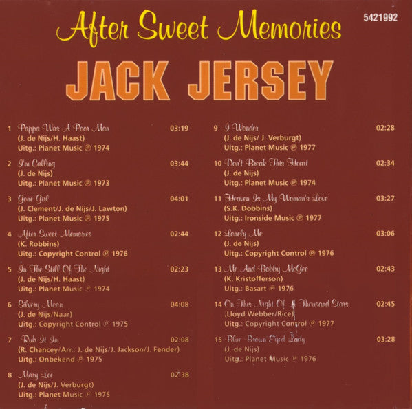 Jack Jersey : After Sweet Memories (CD, Album, Comp)