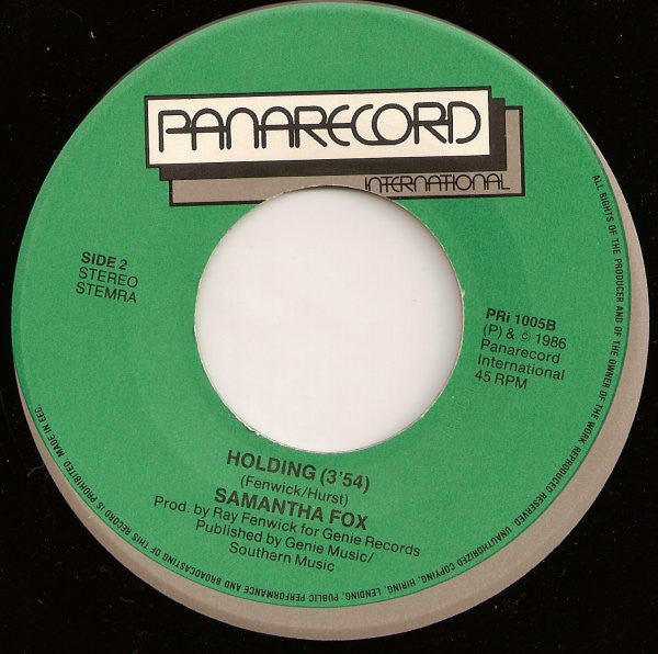 Samantha Fox : Aim To Win (7")