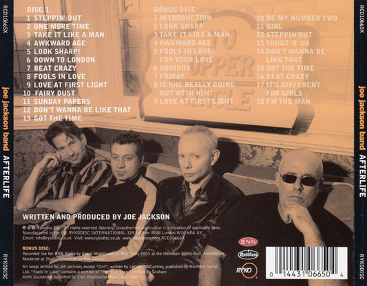 Joe Jackson Band : Afterlife (2xCD, Album, Ltd)