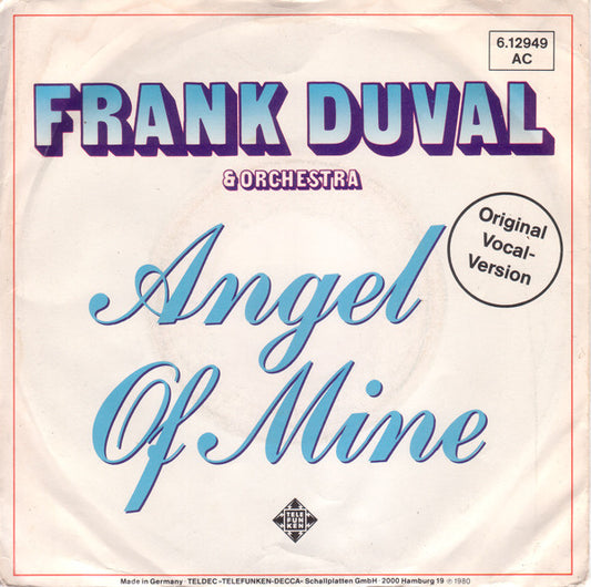 Frank Duval & Orchestra : Angel Of Mine (7", Single)