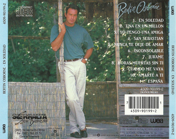 Bertín Osborne : En Soledad (CD, Album)