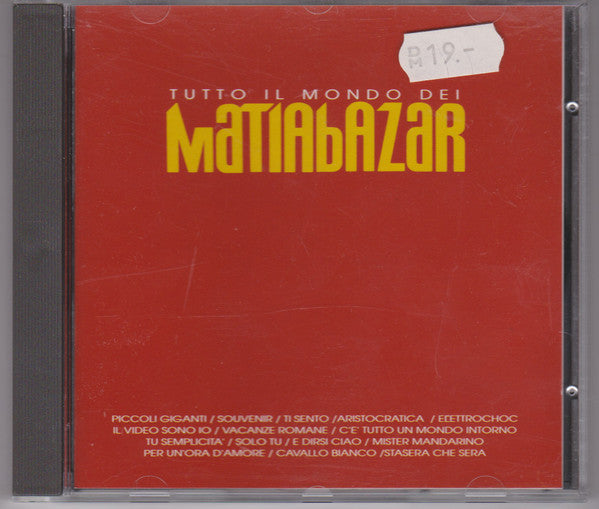 Matia Bazar : Tutto Il Mondo Dei Matia Bazar (CD, Comp)