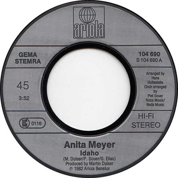 Anita Meyer : Idaho (7", Single)