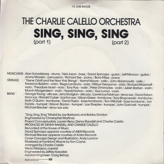 The Charlie Calello Orchestra : Sing, Sing, Sing (Part 1) (Part 2) (7", Single)