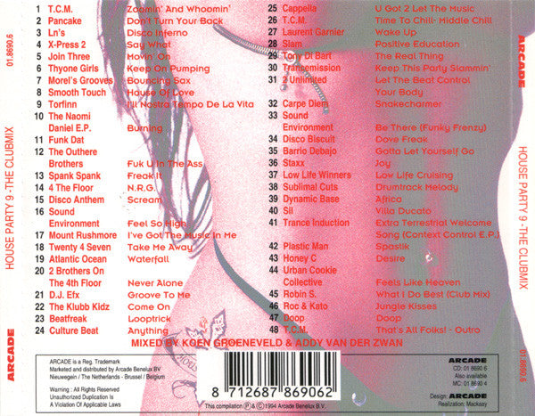 Various : House Party 9 (The Clubmix) (CD, Mixed)