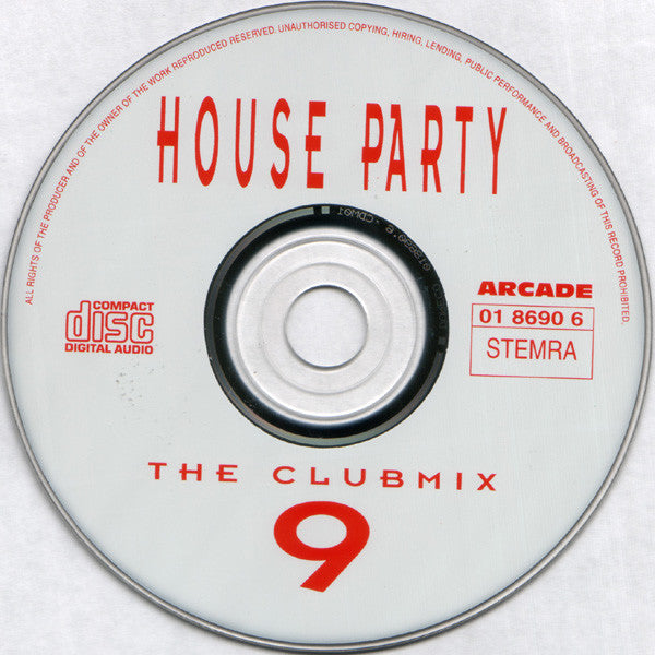 Various : House Party 9 (The Clubmix) (CD, Mixed)