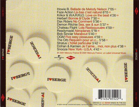 Serge Gainsbourg : I ♥ Serge (Electronica Gainsbourg) (CD, Album)