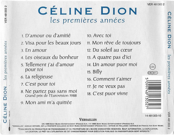Céline Dion : Les Premières Années (CD, Comp)